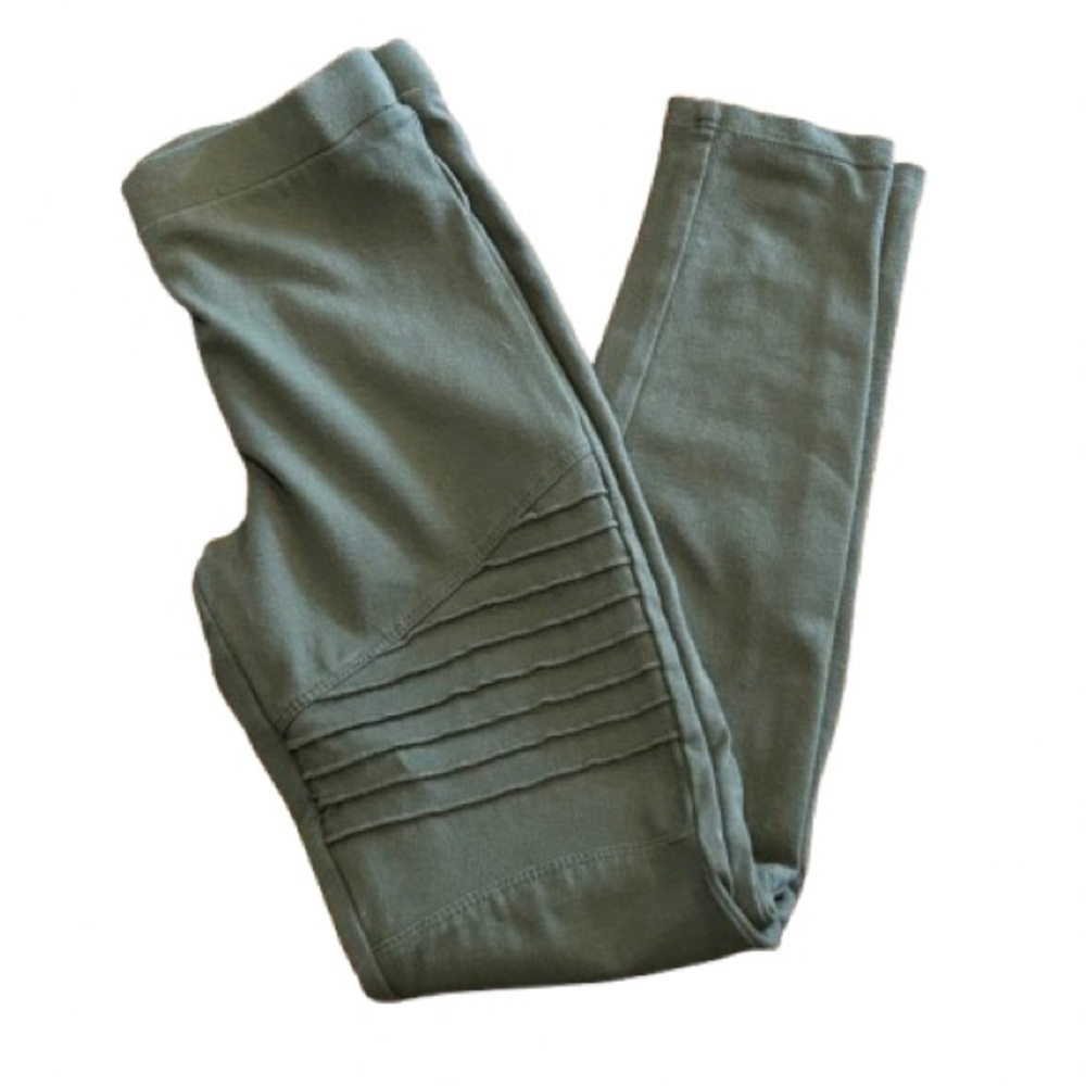 Art Class GirlsOlive Green Leggings with Ribbed Details Size Medium 7/8